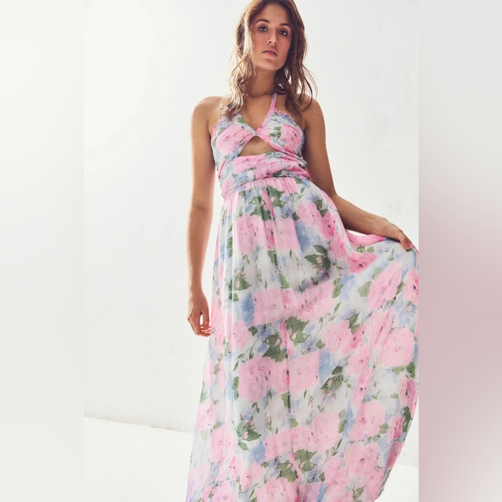 Love Shack Fancy Donovan halter gown, size 12